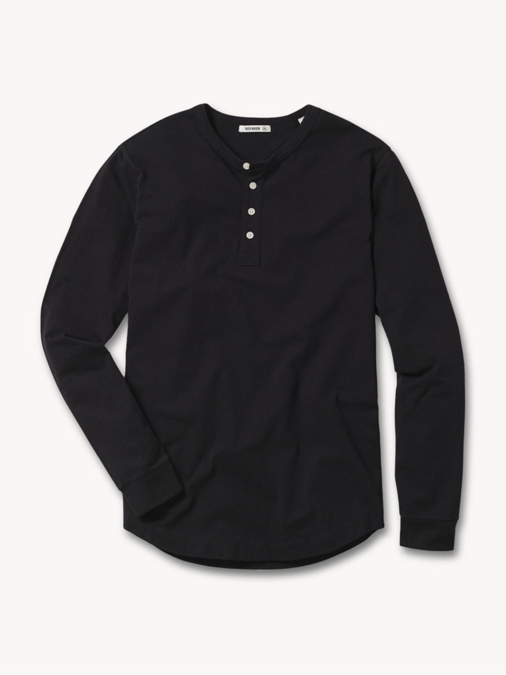 Buck Mason Black Long-Sleeve Henley